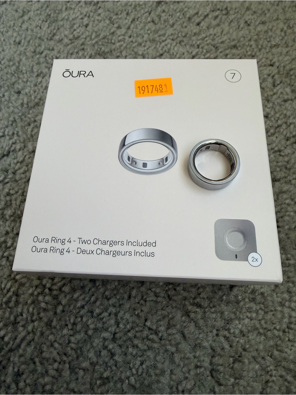 Oura Ring 4 Smart Ring — Silver Size 7 - Picture 1 of 7
